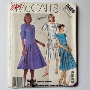 McCall's Misses Dress 3486 Uncut Pattern